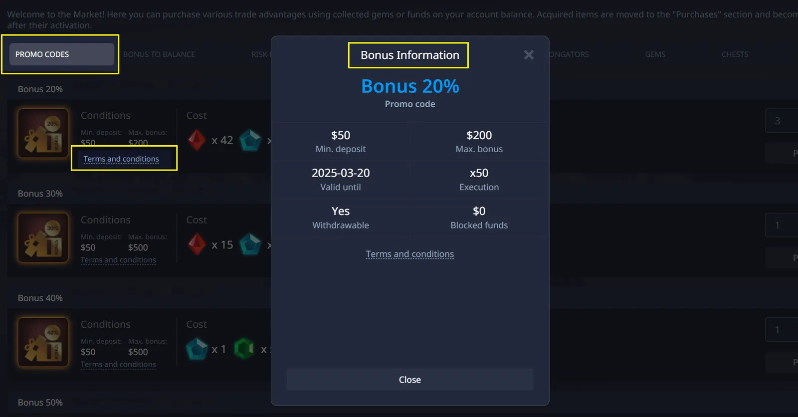 Pocket Option Términos y Condiciones Bonus